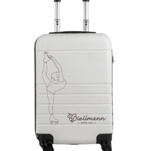 Mala de Bordo Essencial Biellmann – Branca com Rodas 360° | Silhueta Contornada na cor preta