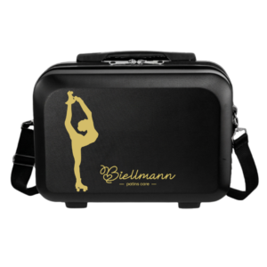 Frasqueira Grande Biellmann – Linha Versa Preto, Silhueta Cheia na cor Dourado