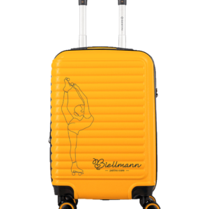 Mala de Bordo 10kg Racer – Biellmann Amarela com Rodas 360° | Silhueta Contornada na cor preta