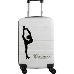 Mala de Bordo Essencial Biellmann – Branca com Rodas 360° | Silhueta Cheia na cor Preta