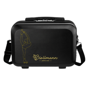 Frasqueira Grande Biellmann – Linha Versa Preto, Silhueta Contornada na cor Dourado