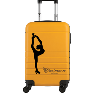 Mala de Bordo Essencial Biellmann – Amarela com Rodas 360° | Silhueta Cheia na cor Preta