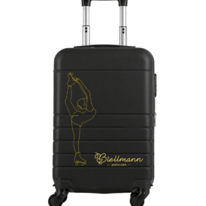Mala de Bordo Essencial Biellmann – Preto com Rodas 360° | Silhueta Contornada na cor dourado